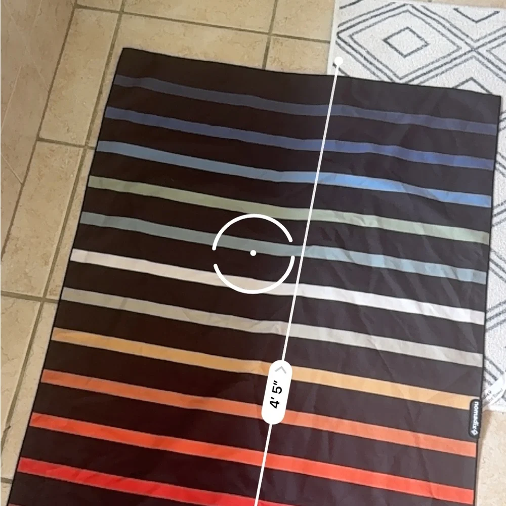 Striped beach towel with Multicolor Design